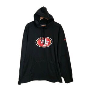 Nike San Francisco 49ers Hoodie Men’s XXL Black Pullover NFL Football ThermaFit
